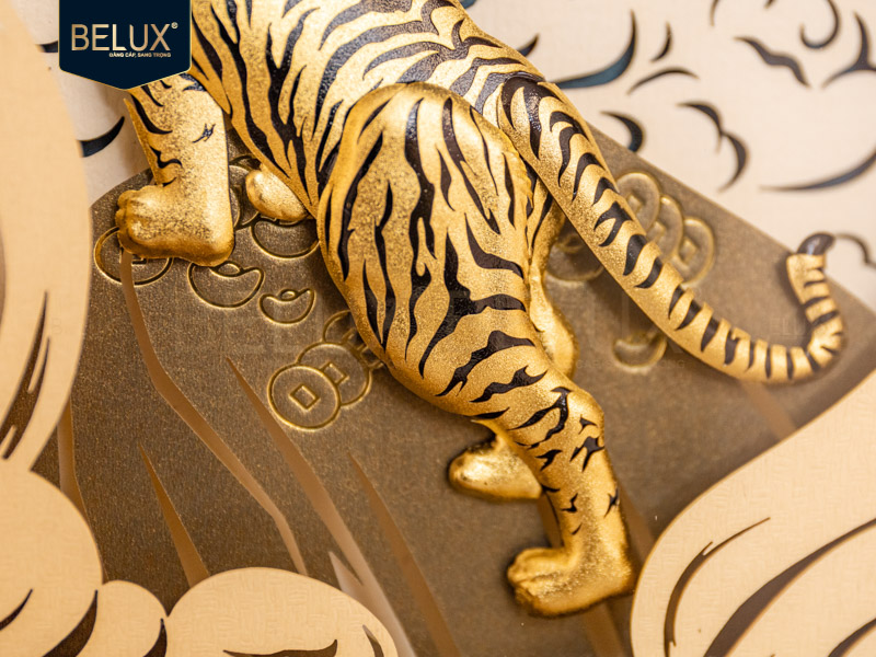 Tranh Hổ dát vàng 24k 25x20cm